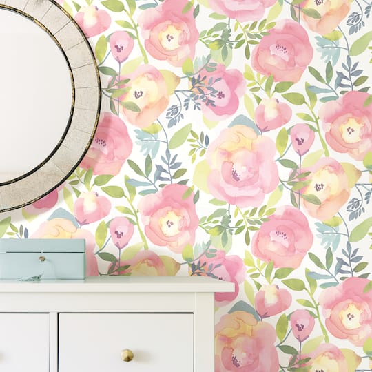 NuWallpaper Peachy Keen Pink Peel & Stick Wallpaper